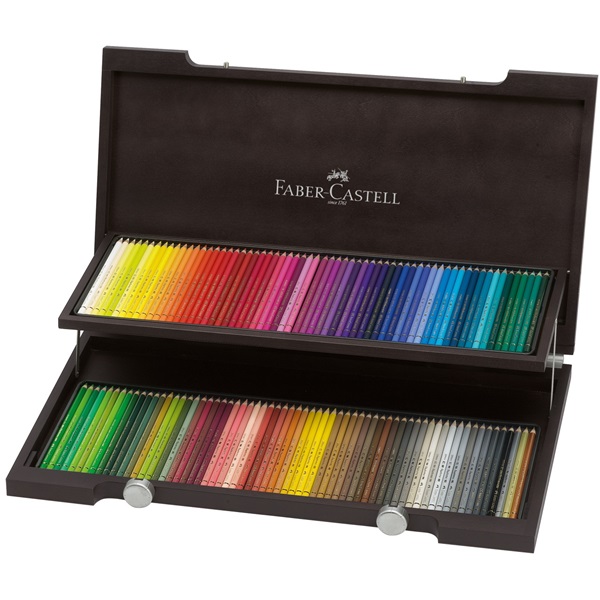Image of Färgpennset Faber-Castell POLYCHROMOS 120 pennor Träskrin 110013 4005401100133