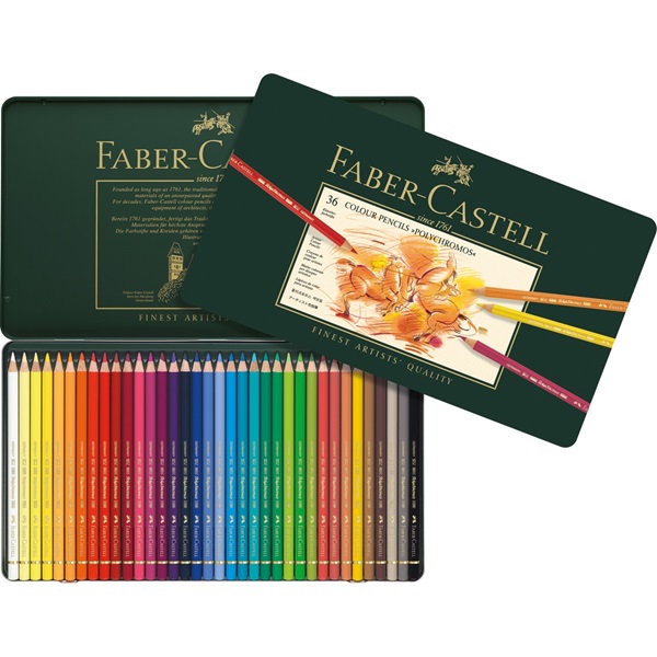 Image of Färgpennset Faber-Castell POLYCHROMOS 36 pennor 9213 110036 4005401100362