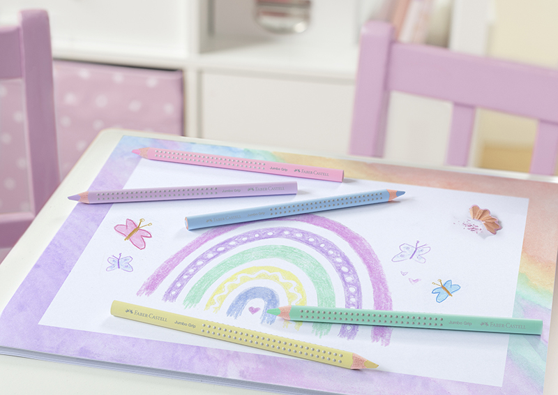 Image of Färgpenna Faber-Castell Jumbo Grip Pastel box 5x 110991 4005401109914