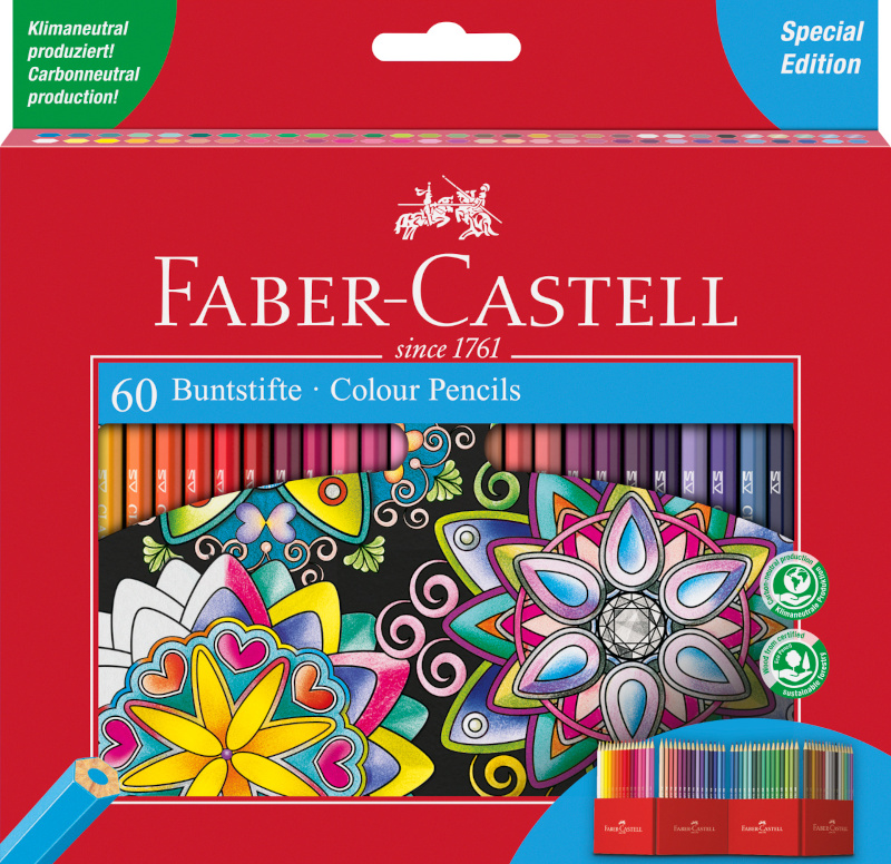Image of Färgpenna Faber-Castell Redline Classic 60 färger (4F) 111260 4005401112600