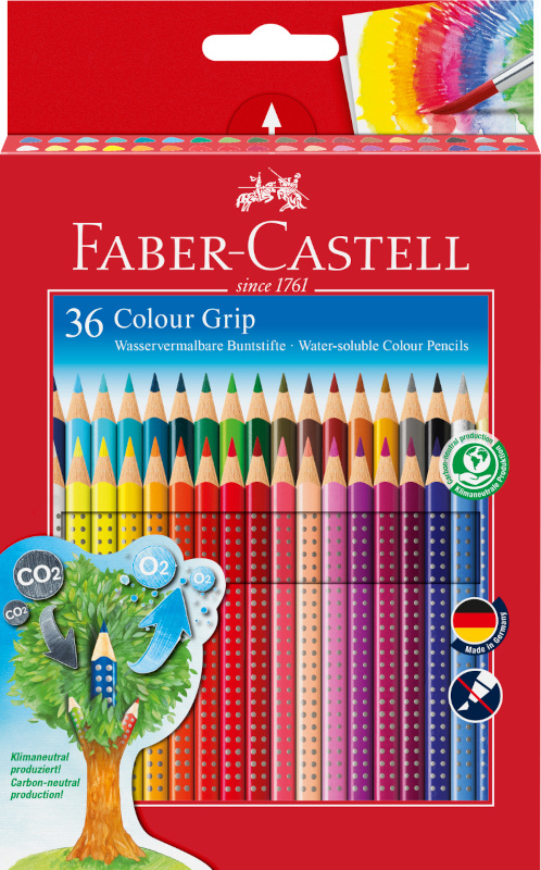 Image of Akvarellpennset Faber-Castell Grip 2001 Akvarell etui med 36 färger (3F) 112442 4005401124429