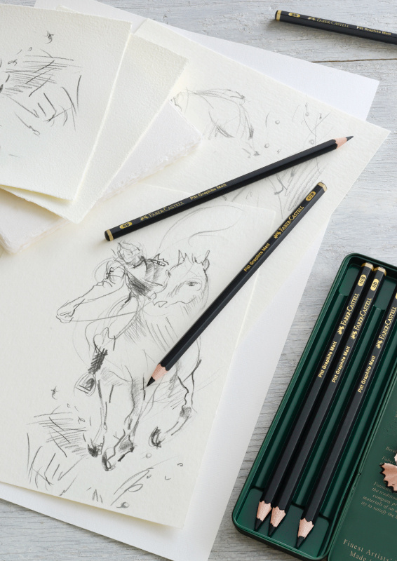 Image of Blyertspennset Faber-Castell Graph.pencil Pitt Graphite Matt tin of 6 115207 4005401152071