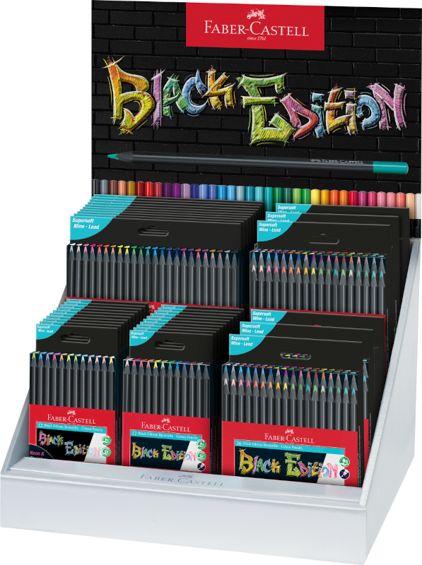 Image of Ställ Faber-Castell Colour pencil Black Edition Counter Dis. 116498 4005401164982