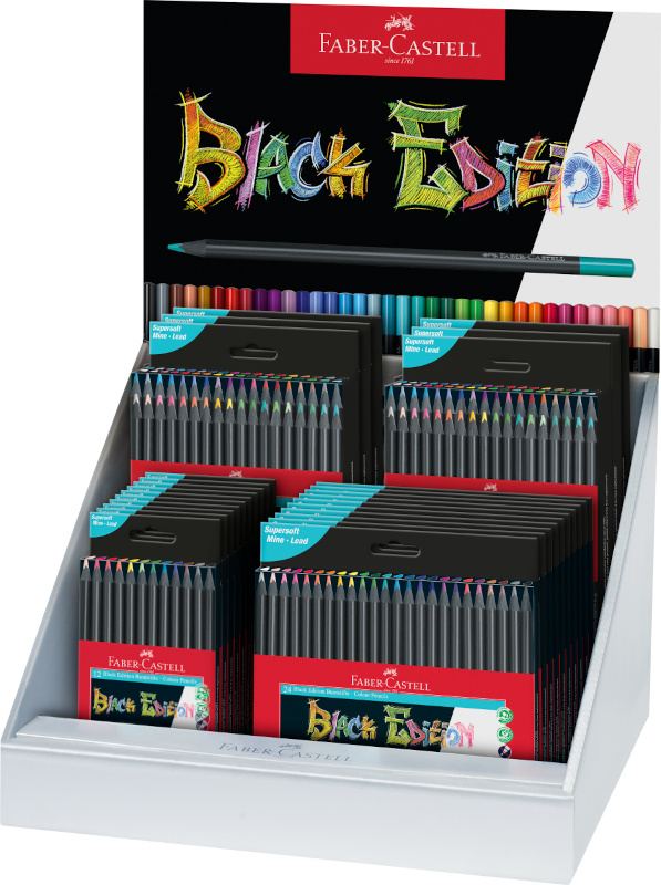 Image of Färgpennset Faber-Castell Redline Black Edition - diskdisplay 116499 4005401164999