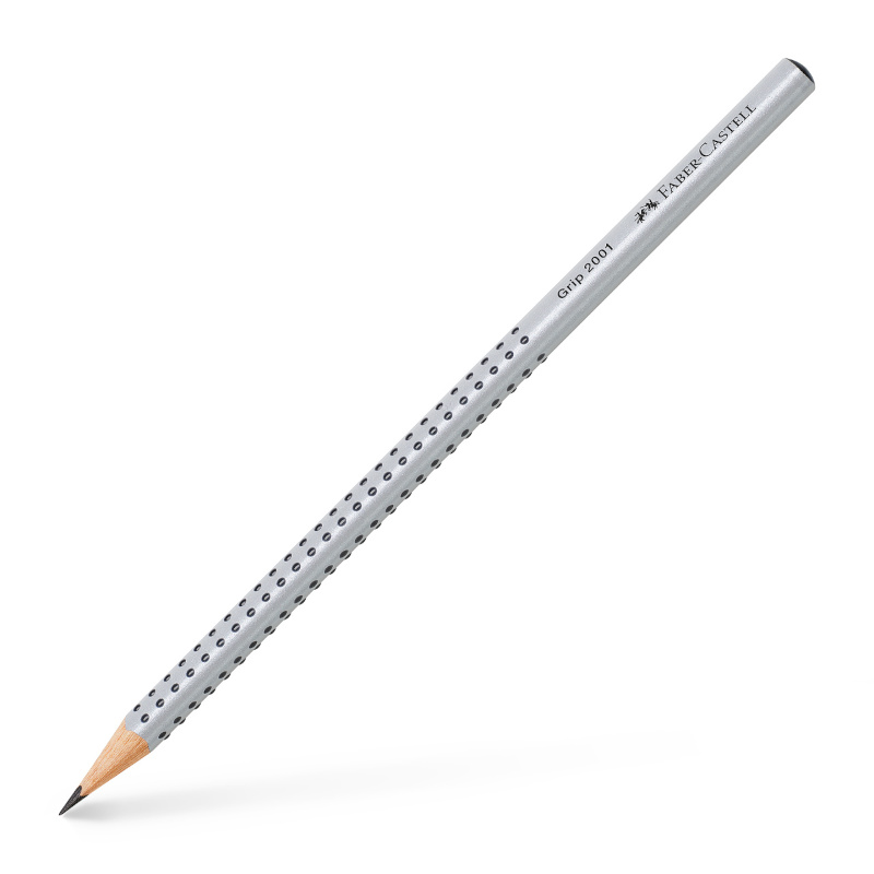 Image of Blyertspenna Faber-Castell Grip 2001 2B Silver (12F) 117002 4005401170020