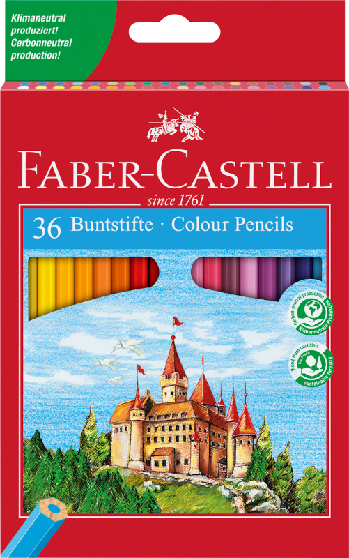 Image of Färgpenna Faber-Castell Redline Slott M 36 färger(4F) 120136 7891360580041