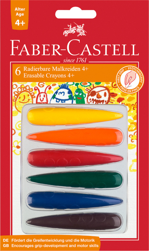 Image of Barnkritor Faber-Castell Redline  fingerformade 6 Färger  (5F) 120404 4005401204046