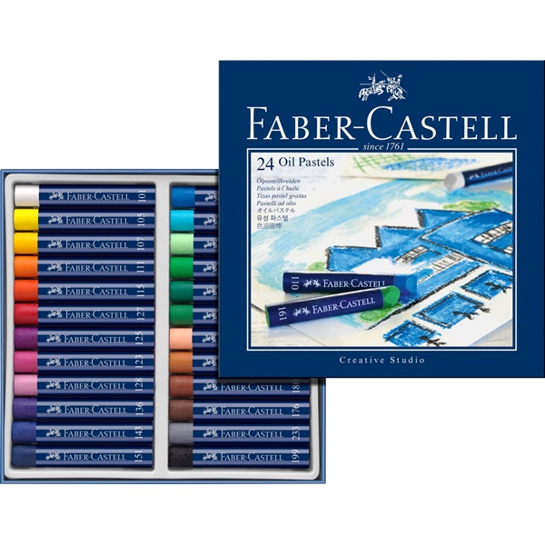 Image of OljePastelset Faber-Castell GoldFaber Set 24 kritor (3F) 127024 4005401270249