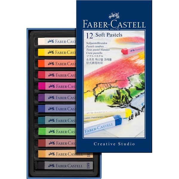 Image of SoftPastelset Faber-Castell GoldFaber  Set 12 kritor (5F) 128312 4005401283126