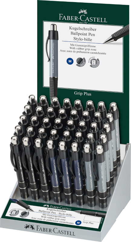 Image of Kulspetspenna Faber-Castell Grip Plus display 40 st 140741 4005401407416