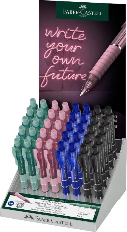 Image of Ställ Faber-Castell Ballpoint pen Poly Ball View 40x POS 145756 4005401457565