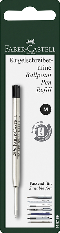 Image of Patron Faber-Castell Kulspets Svart M, blister (5F) 148789 4005401487890