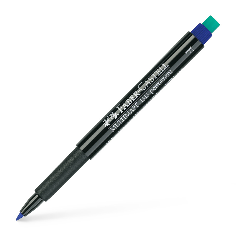 Image of Märkpenna Faber-Castell Multimark 1513 F 0,6mm Blå  (10F) 151351 4005401513513