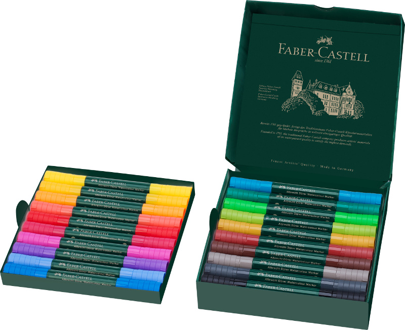 Image of Akvarellmarkerset Faber-Castell Albrecht Dürer 20 pennor (2F) 160320 4005401603207