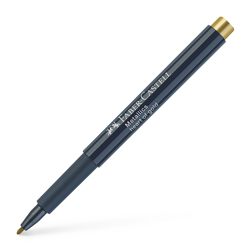 Image of Fiberpenna Faber-Castell Metallics marker colour 250 Metallic Gold 1,5mm (10F) 160750 4005401607502
