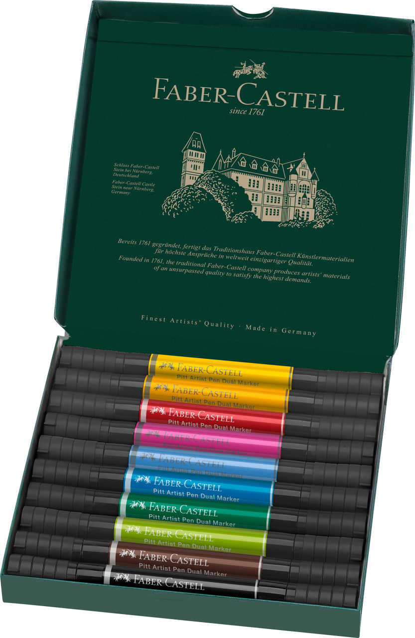 Image of Ritpenna Faber-Castell PITT Artist Dual Marker wallet of 10 162010 4005401620105