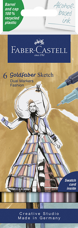 Image of Sketch Marker Faber-Castell Goldfaber 6ct set Fashion 164808 4005401648086