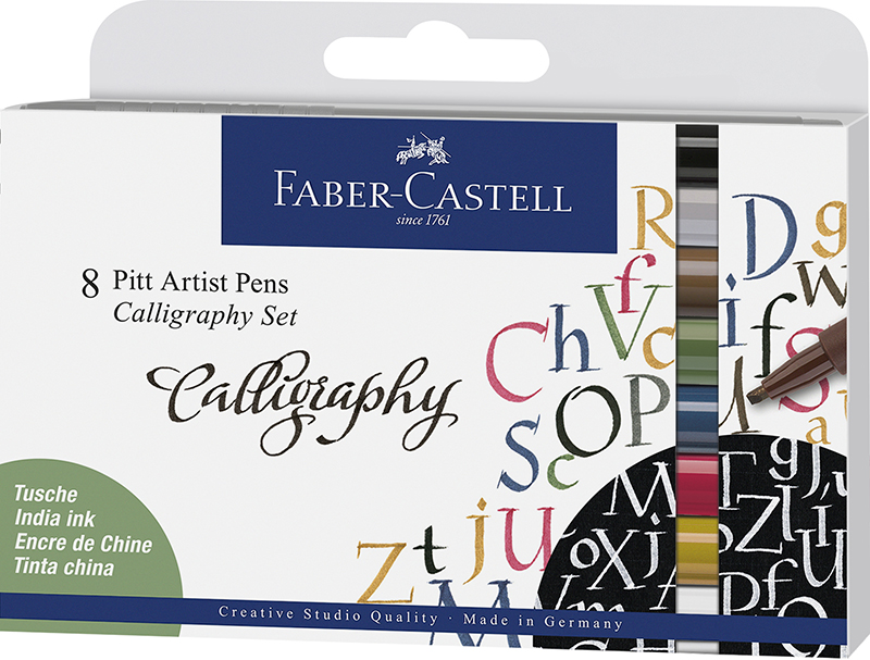 Image of Kalligrafipennset Faber-Castell PITT Calligraphy pen 8x (5F) 167508 4005401675082