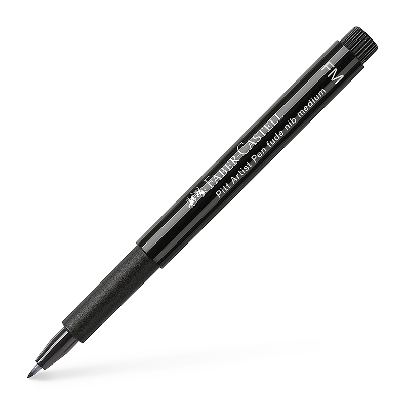 Image of Ritpenna Faber-Castell PITT Artist Fude medium black 199 (5F) 167894 4005401678946