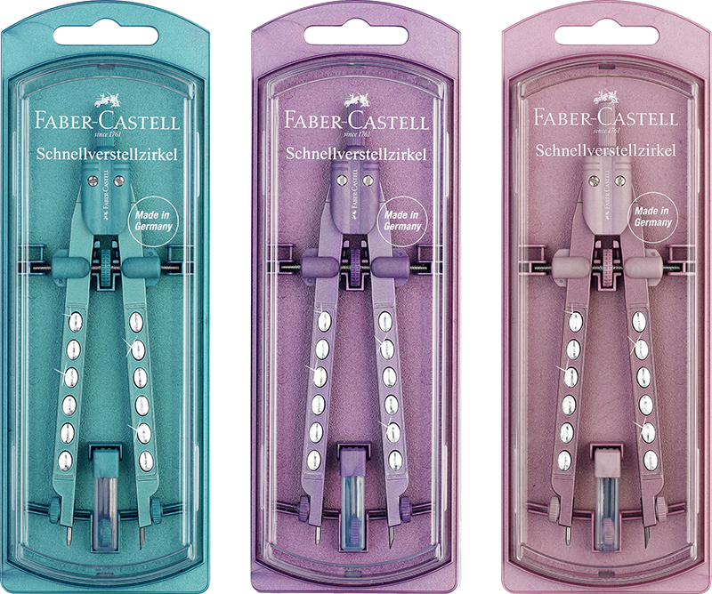 Image of Passare Faber-Castell Quick set compass Factory Sparkle 174323 4005401743231