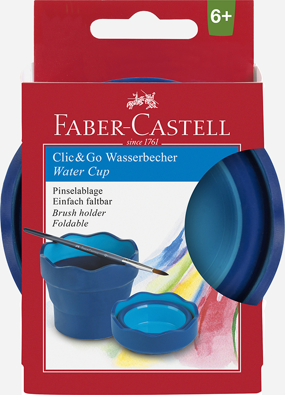 Image of Penselkruka Faber-Castell Water cup Clic&Go blue 181510 4005401815105