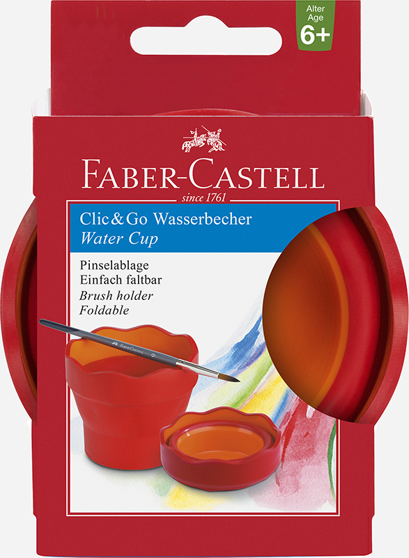 Image of Penselkruka Faber-Castell Water cup Clic&Go red 181517 4005401815174