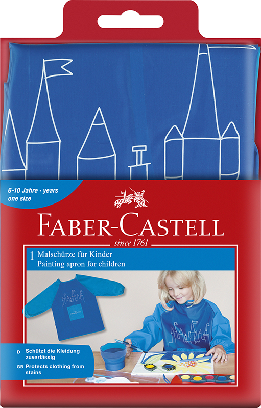 Image of Förkläde Faber-Castell Painting apron 4 young artist Blue 201203 4005402012039