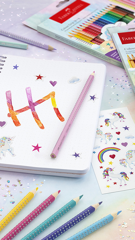Image of Färgpennset Faber-Castell Redline CP Colour Grip unicorn 10+3 201542 4005402015429