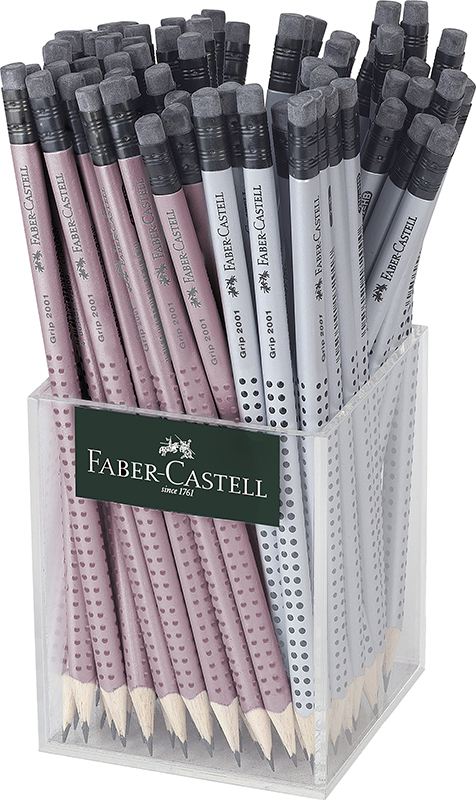 Image of Blyertspennset Faber-Castell GP Grip 2001 with ersaser B 72 in cups 217272 4005402172726