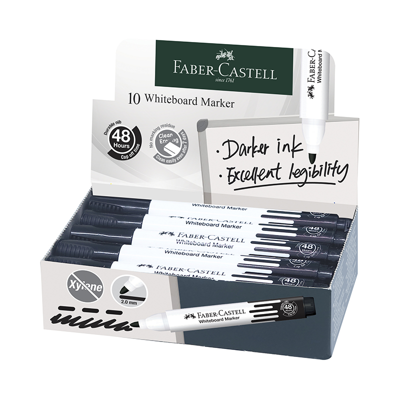 Image of Whiteboardpennset Faber-Castell W20 black (10F) 254099 9556089003346