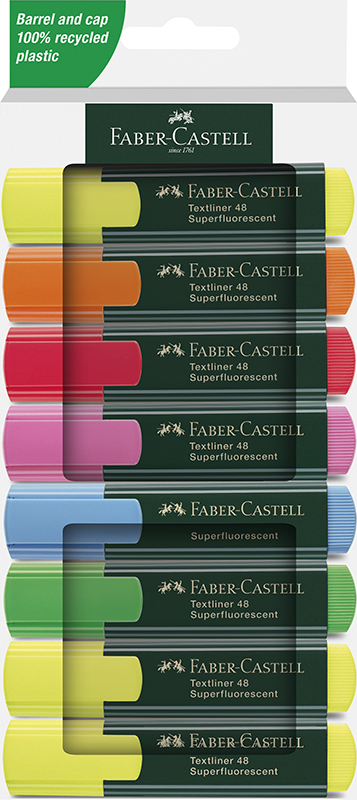 Image of Överstrykningspennset Faber-Castell Highlighter TL 48 d Wallet of 8 254848 4005402548484