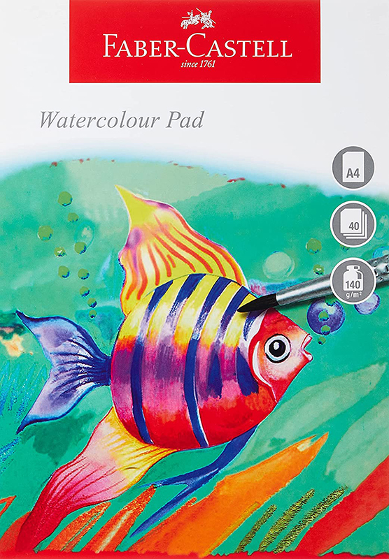 Image of Akvarellblock Faber-Castell Red Range A4 Watercolour Pad 140gr 40 ark (5F) 791655 5022510791617