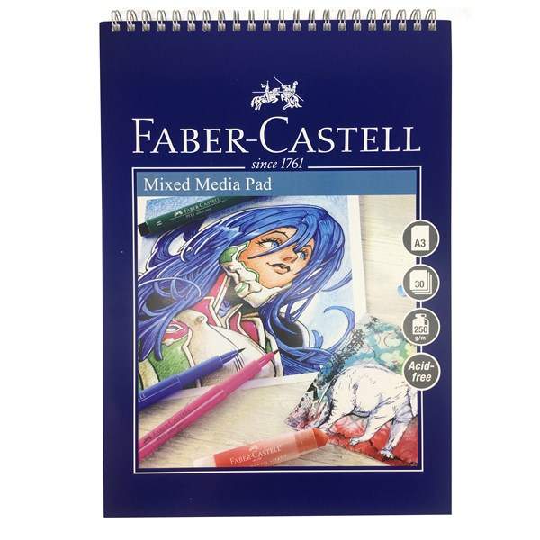Image of Ritblock Faber-Castell A3 Mixed Media Pad 250gr 30 ark Spiral (5F) 792416 5022510792416