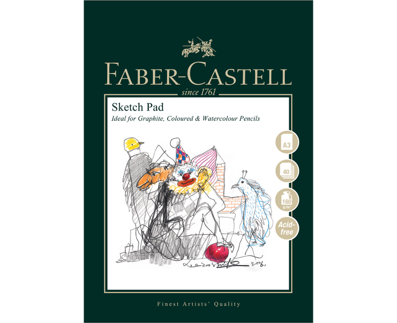 Image of Ritblock Faber-Castell A3 Sketch Pad 160gr 40 ark Limmat (5F) 792614 5022510792614