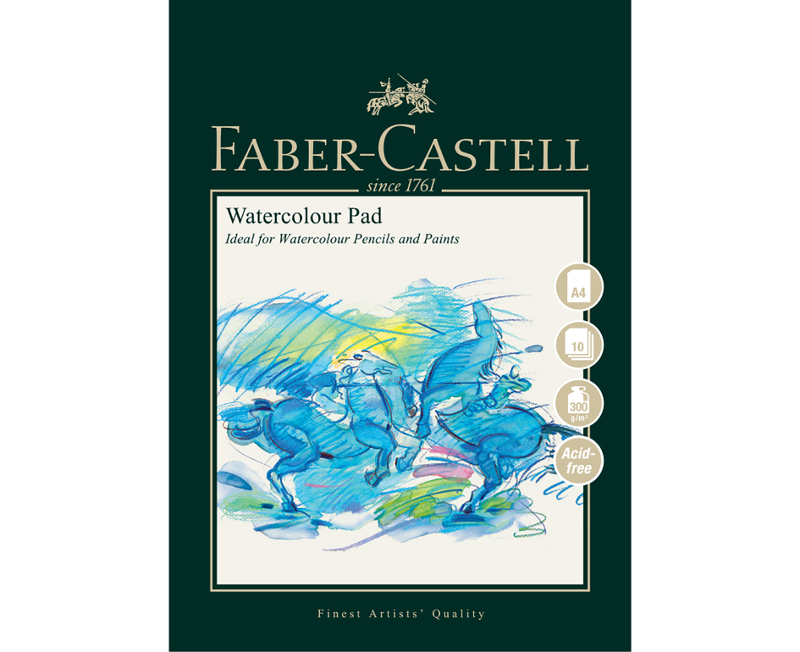 Image of Akvarellblock Faber-Castell A5 Watercolour Pad 300gr 10 ark Spiral (5F) 793116 5022510793116