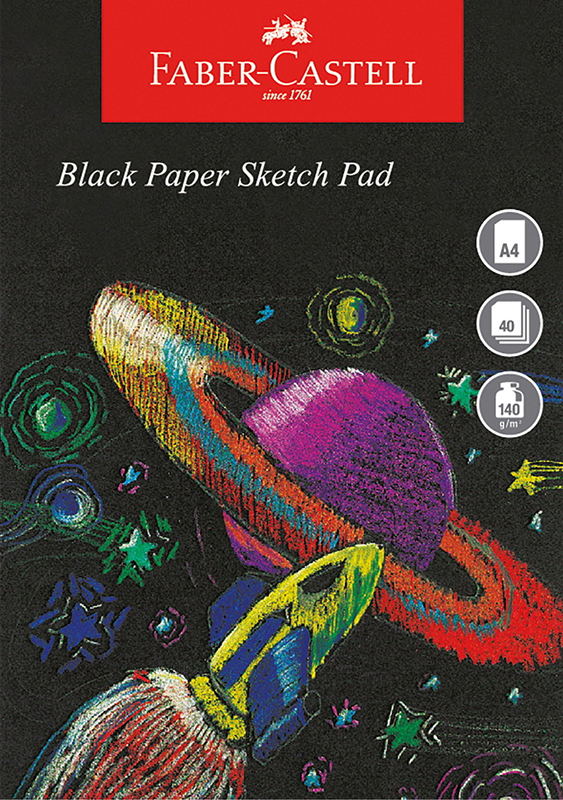 Image of Ritblock Faber-Castell A4 Black140g 858716 5050870035591