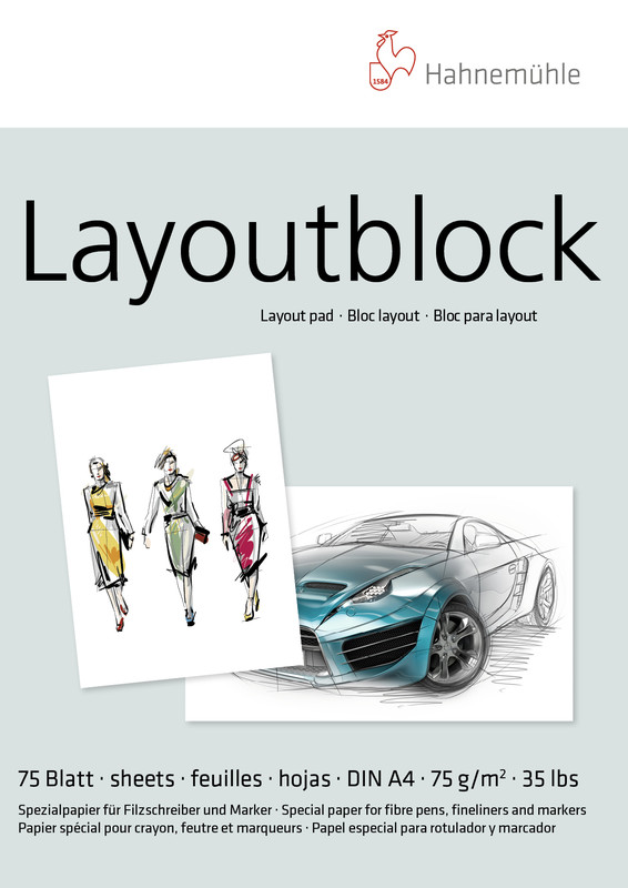 Image of Marker/Layoutblock Hahnemühle 75g A4 75ark 10625040 4011367250409