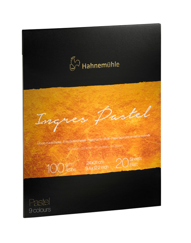 Image of Pastellblock Hahnemühle Ingres 100 30x40cm 9 sort färger 20ark 10625122 4011367111748