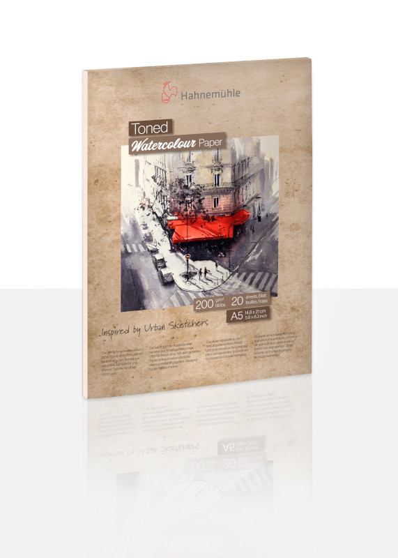 Image of Akvarellblock Hahnemühle Toned Watercolour PAD 200g beige A5 10625310 4011367113902
