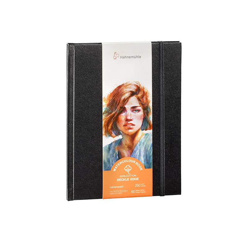 Image of Akvarellbok Hahnemühle Deckle Edge 250g 10,3x15,3cm, portrait 10625360 4011367122515