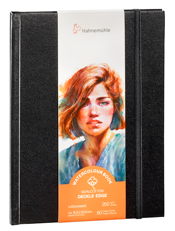 Image of Akvarellbok Hahnemühle Deckle Edge 250g 15,3x20,5cm,portrait 10625362 4011367122539
