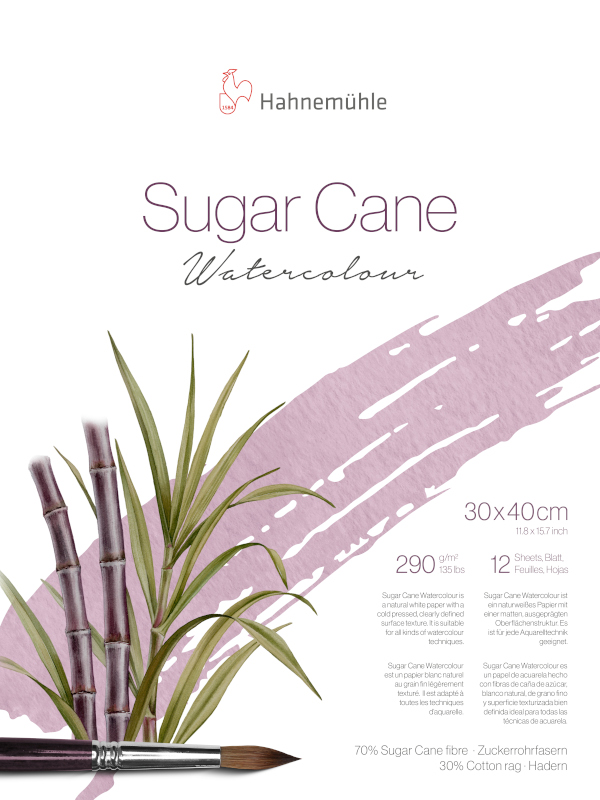 Image of Akvarellblock Hahnemühle Sugar Cane 290g CP 30x40cm 12ark 10625422 4011367120887