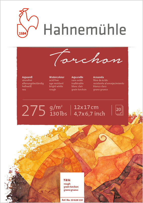 Image of Akvarellblock Hahnemühle Torchon 275g 12x17cm 20ark 10628110 4011367281106