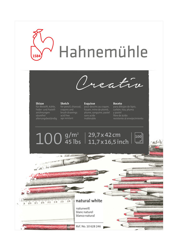 Image of Skissblock Hahnemühle Sketch Creativ 100g A3 100ark 10628246 4011367282462