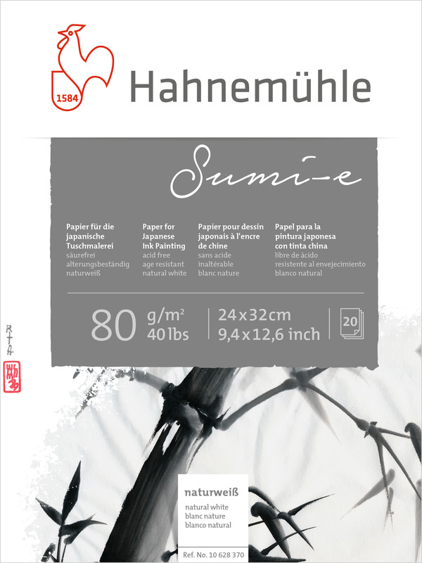 Image of Tuschblock Hahnemühle Sumi-e 80g 24x32cm 20ark 10628370 4011367283704