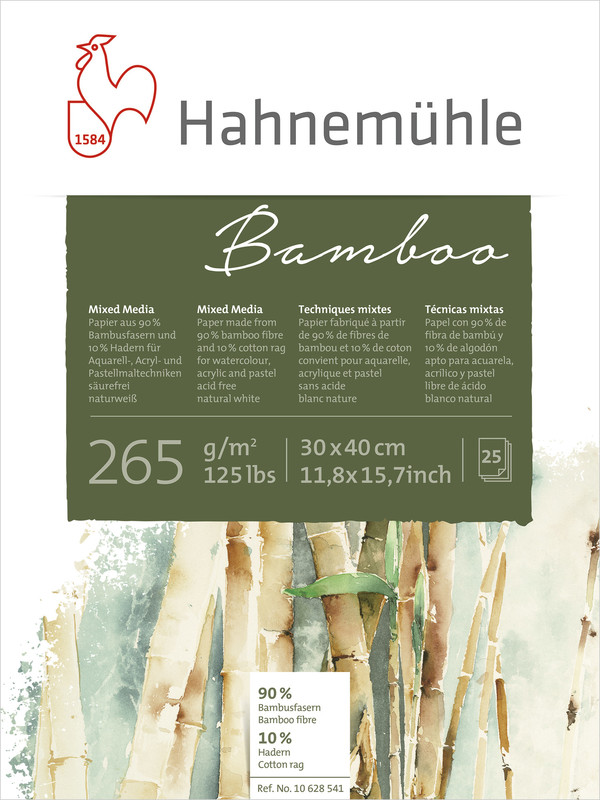 Image of Mixed Mediablock Hahnemühle Bamboo 265g 30x40cm 25ark 10628541 4011367285418