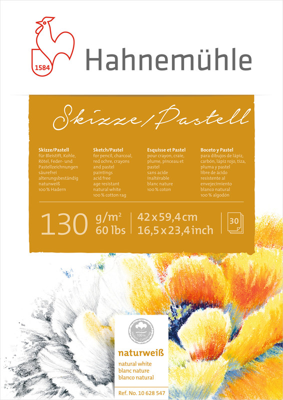 Image of Skissblock Hahnemühle Sketch Pastel 130g A2 30ark 10628547 4011367285470