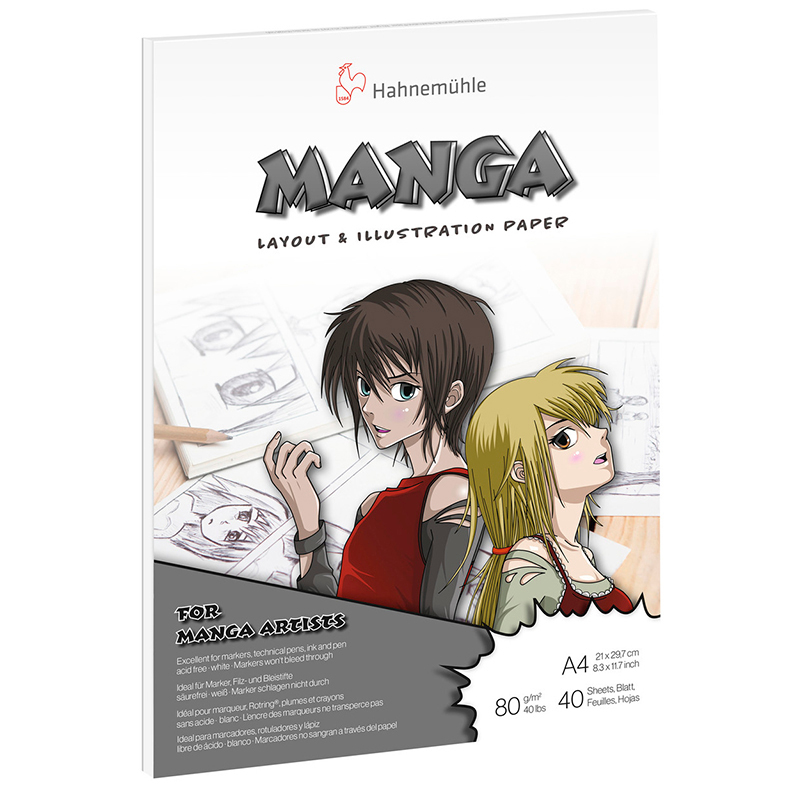 Image of Markerblock Hahnemühle Manga 80g A4 40ark 10628580 4011367285807