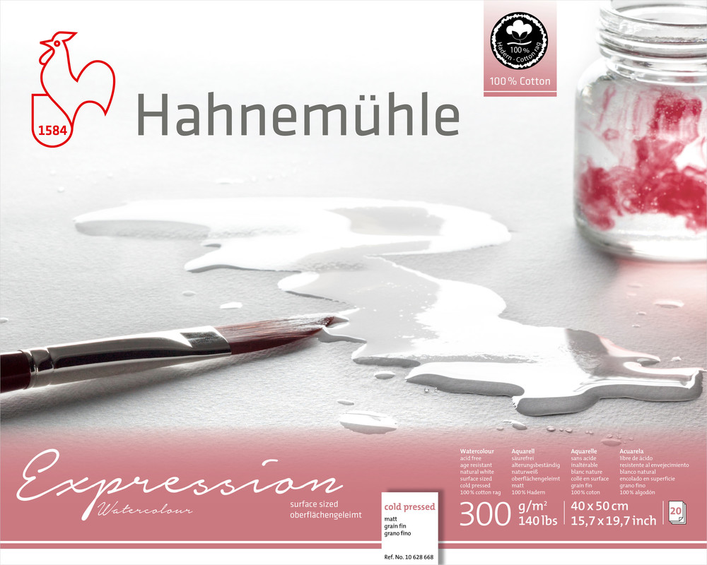 Image of Akvarellblock Hahnemühle Expression 300g Cold Pressed 40x50cm 20ark 10628668 4011367106911