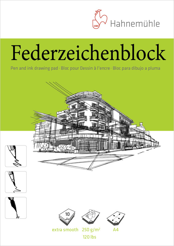 Image of Ritblock Hahnemühle PenPad 250g A4 10ark 10628701 4011367287016
